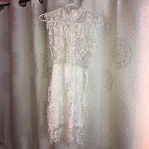 Lovecat white lace dress